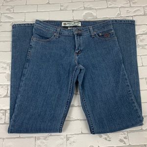 Harley Davidson Straight leg jeans Size 4 Tall Long Medium wash denim
